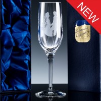 Inverness Crystal Elite Panelled 24% Lead Crystal 6oz Champagne Flute, Satin Boxed